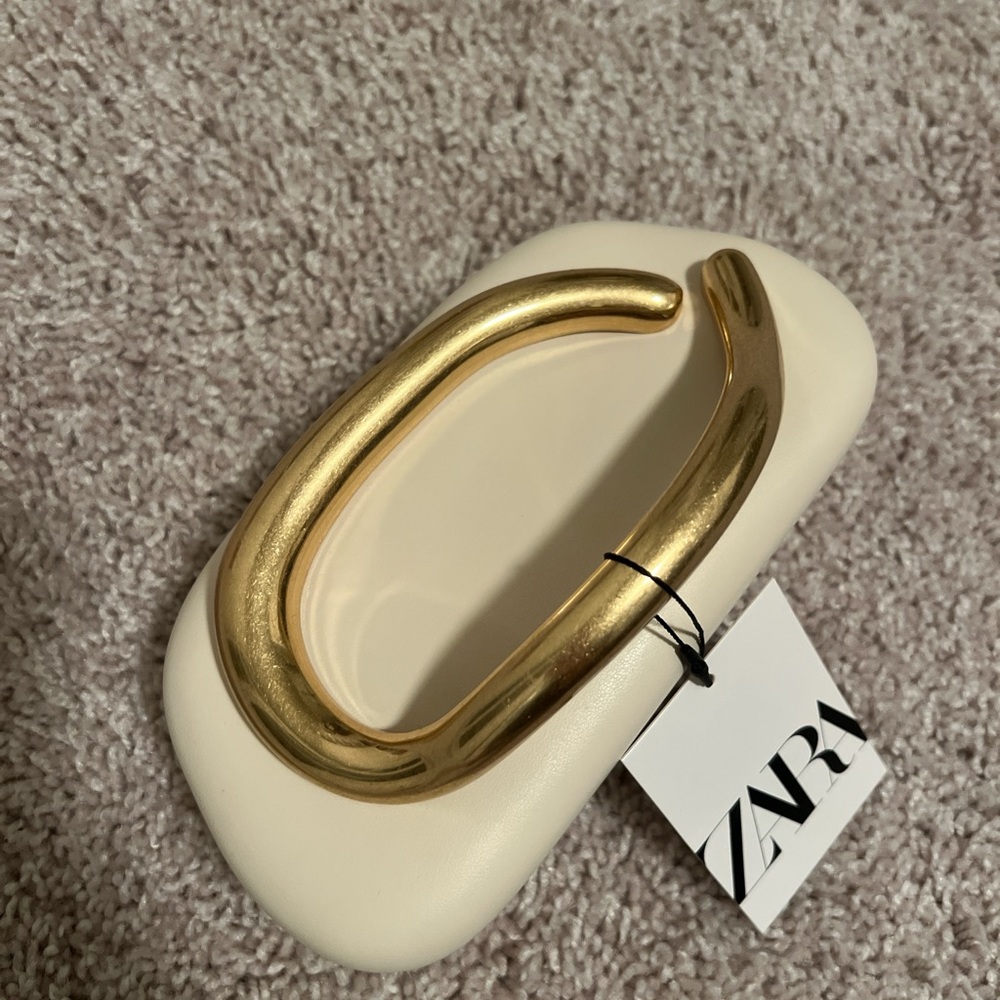 Zara faux leather clutch